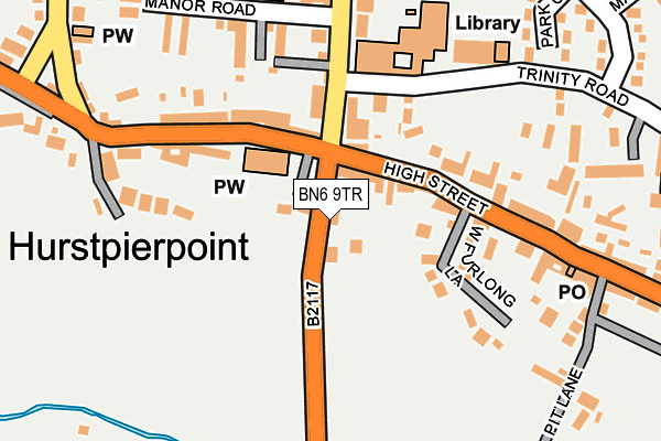BN6 9TR map - OS OpenMap – Local (Ordnance Survey)