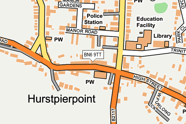 Map of VILLAGE PIZZA KITCHEN LTD at local scale