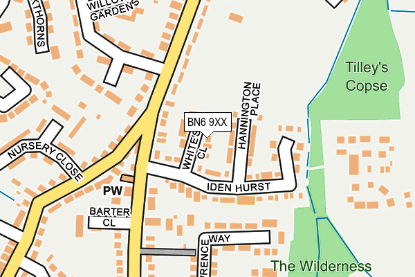 BN6 9XX map - OS OpenMap – Local (Ordnance Survey)