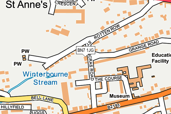 BN7 1JG map - OS OpenMap – Local (Ordnance Survey)