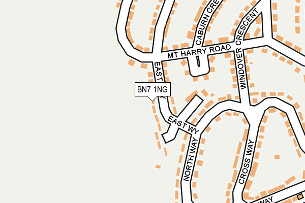 BN7 1NG map - OS OpenMap – Local (Ordnance Survey)