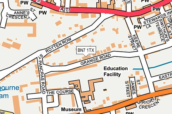 BN7 1TX map - OS OpenMap – Local (Ordnance Survey)
