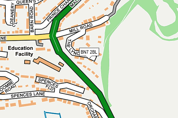 BN7 2BL map - OS OpenMap – Local (Ordnance Survey)