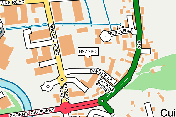 BN7 2BQ map - OS OpenMap – Local (Ordnance Survey)