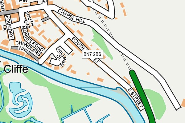 BN7 2BS map - OS OpenMap – Local (Ordnance Survey)