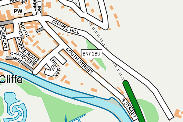 BN7 2BU map - OS OpenMap – Local (Ordnance Survey)