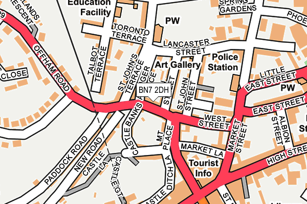 BN7 2DH map - OS OpenMap – Local (Ordnance Survey)