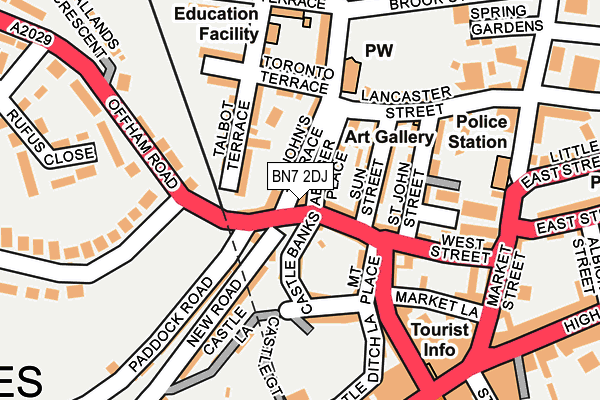 BN7 2DJ map - OS OpenMap – Local (Ordnance Survey)