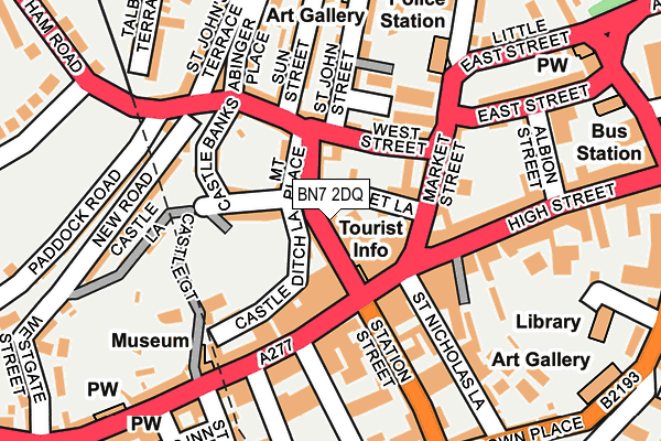 BN7 2DQ map - OS OpenMap – Local (Ordnance Survey)