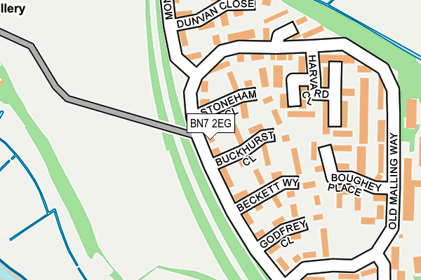 BN7 2EG map - OS OpenMap – Local (Ordnance Survey)