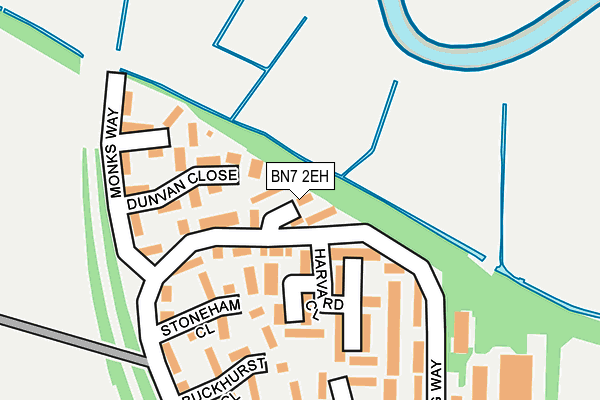 BN7 2EH map - OS OpenMap – Local (Ordnance Survey)