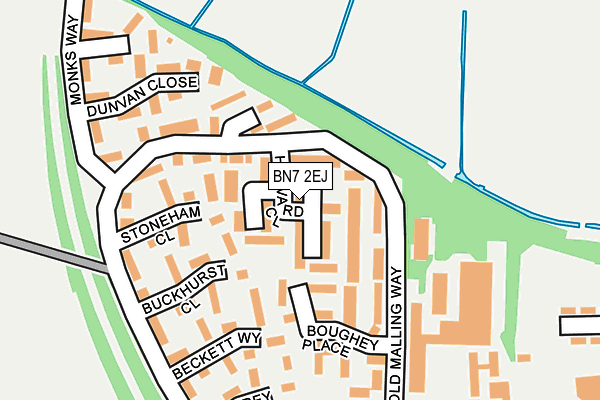 BN7 2EJ map - OS OpenMap – Local (Ordnance Survey)
