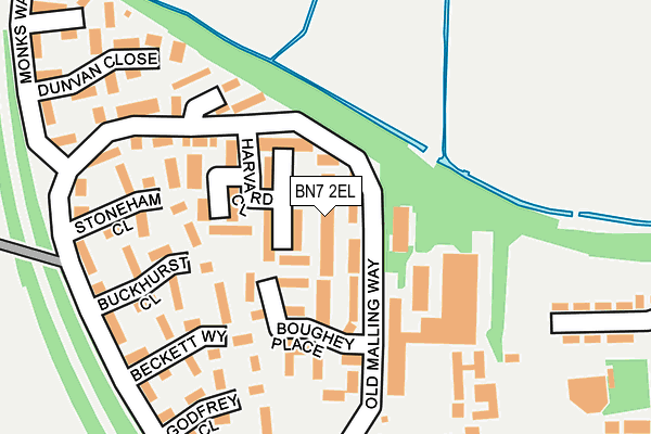 BN7 2EL map - OS OpenMap – Local (Ordnance Survey)