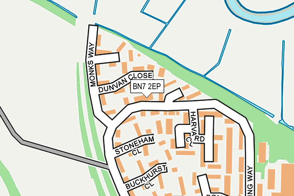 BN7 2EP map - OS OpenMap – Local (Ordnance Survey)