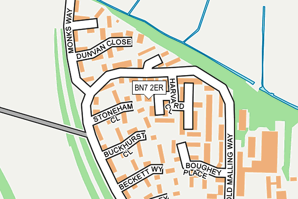BN7 2ER map - OS OpenMap – Local (Ordnance Survey)