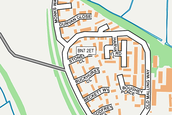 BN7 2ET map - OS OpenMap – Local (Ordnance Survey)