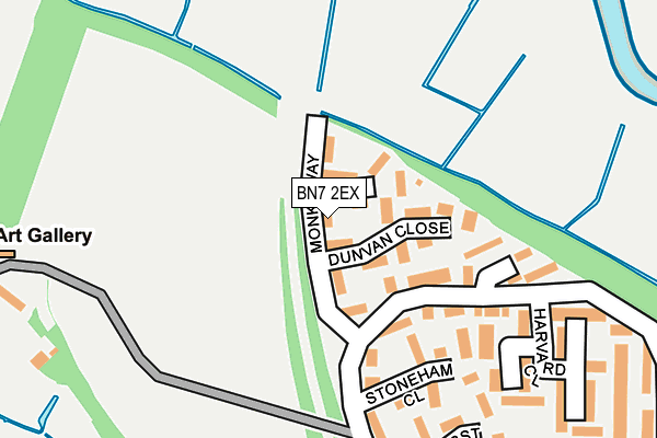 BN7 2EX map - OS OpenMap – Local (Ordnance Survey)