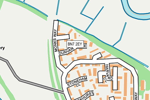 BN7 2EY map - OS OpenMap – Local (Ordnance Survey)