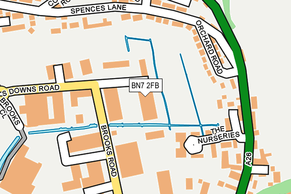 BN7 2FB map - OS OpenMap – Local (Ordnance Survey)
