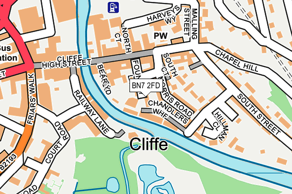 BN7 2FD map - OS OpenMap – Local (Ordnance Survey)