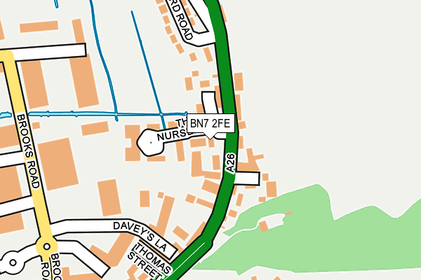 BN7 2FE map - OS OpenMap – Local (Ordnance Survey)