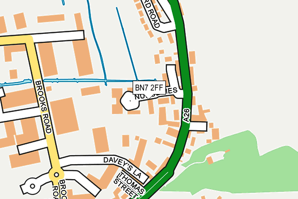 BN7 2FF map - OS OpenMap – Local (Ordnance Survey)