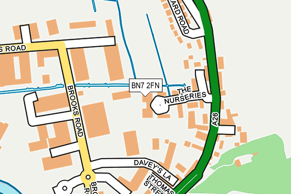 BN7 2FN map - OS OpenMap – Local (Ordnance Survey)