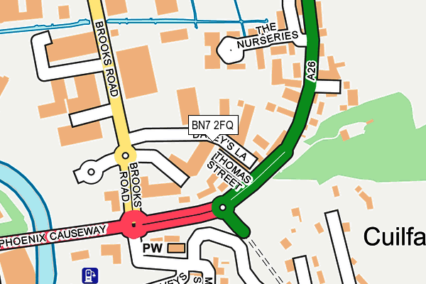 BN7 2FQ map - OS OpenMap – Local (Ordnance Survey)