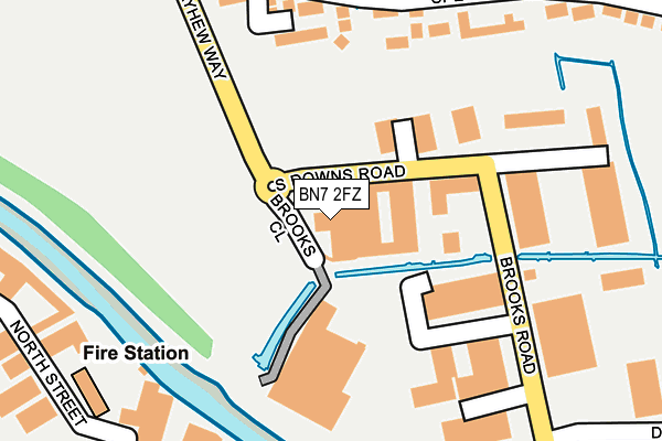 BN7 2FZ map - OS OpenMap – Local (Ordnance Survey)