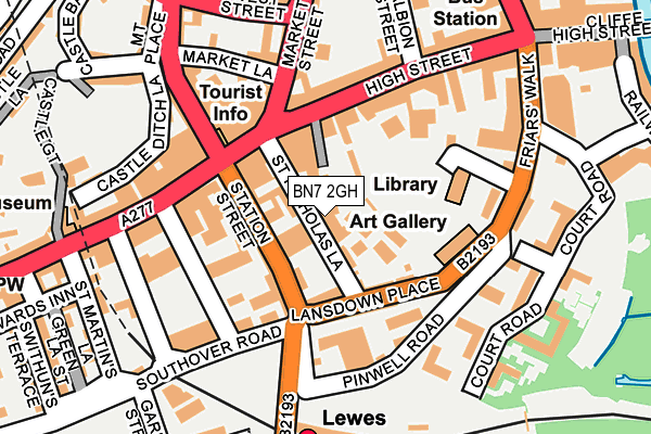 BN7 2GH map - OS OpenMap – Local (Ordnance Survey)