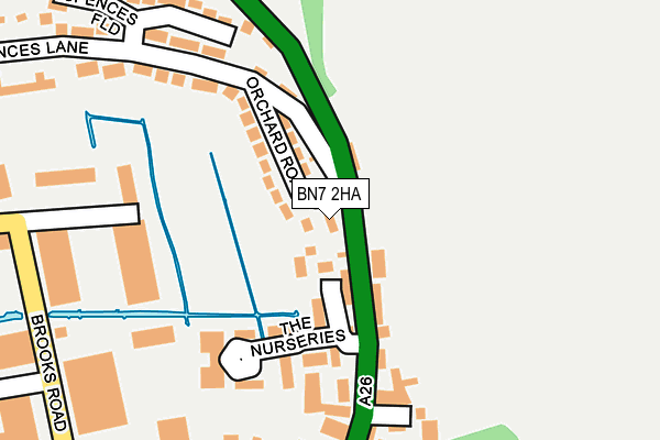 BN7 2HA map - OS OpenMap – Local (Ordnance Survey)