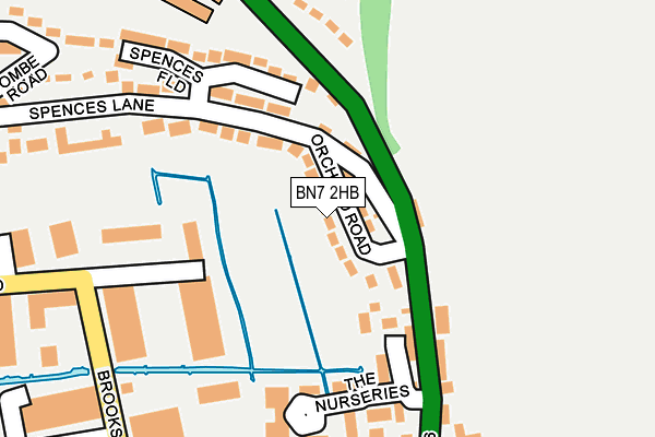 BN7 2HB map - OS OpenMap – Local (Ordnance Survey)
