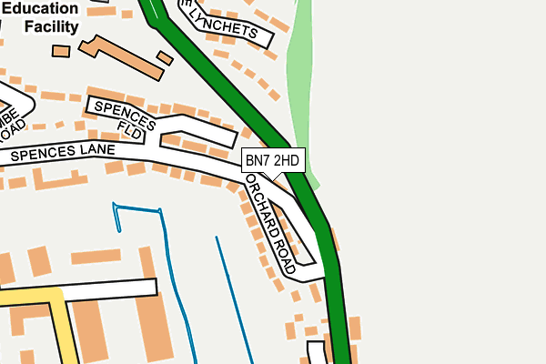 BN7 2HD map - OS OpenMap – Local (Ordnance Survey)