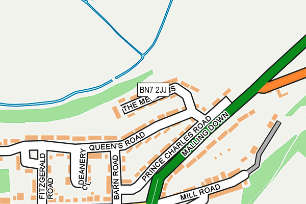 BN7 2JJ map - OS OpenMap – Local (Ordnance Survey)