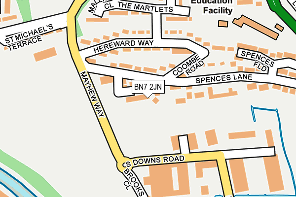 BN7 2JN map - OS OpenMap – Local (Ordnance Survey)