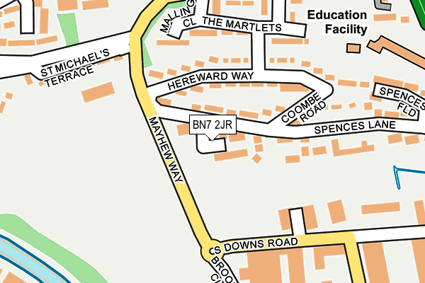 BN7 2JR map - OS OpenMap – Local (Ordnance Survey)