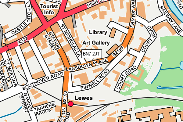 BN7 2JT map - OS OpenMap – Local (Ordnance Survey)