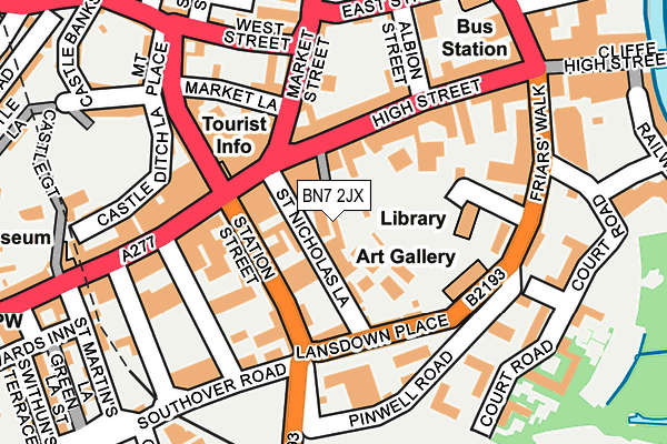 BN7 2JX map - OS OpenMap – Local (Ordnance Survey)