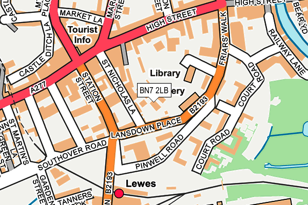 BN7 2LB map - OS OpenMap – Local (Ordnance Survey)