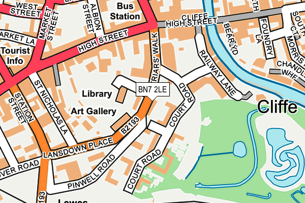 BN7 2LE map - OS OpenMap – Local (Ordnance Survey)