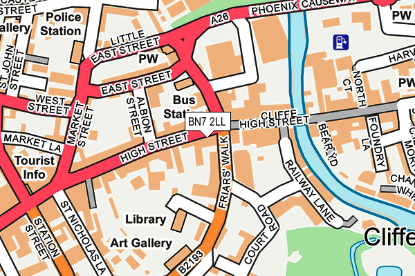 BN7 2LL map - OS OpenMap – Local (Ordnance Survey)
