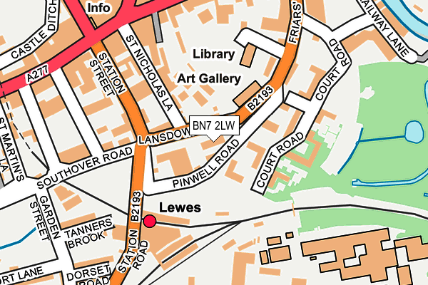 BN7 2LW map - OS OpenMap – Local (Ordnance Survey)