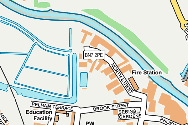 BN7 2PE map - OS OpenMap – Local (Ordnance Survey)