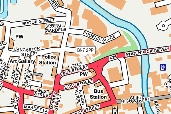 BN7 2PP map - OS OpenMap – Local (Ordnance Survey)