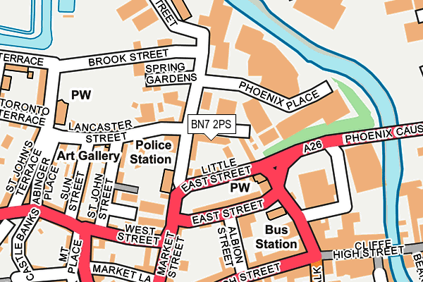 BN7 2PS map - OS OpenMap – Local (Ordnance Survey)