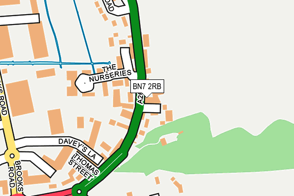 BN7 2RB map - OS OpenMap – Local (Ordnance Survey)