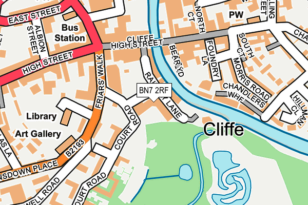 BN7 2RF map - OS OpenMap – Local (Ordnance Survey)