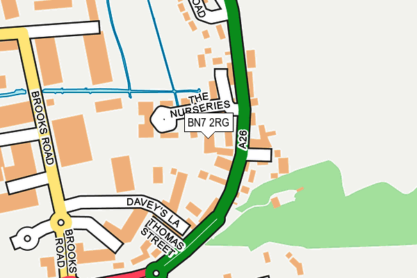 BN7 2RG map - OS OpenMap – Local (Ordnance Survey)