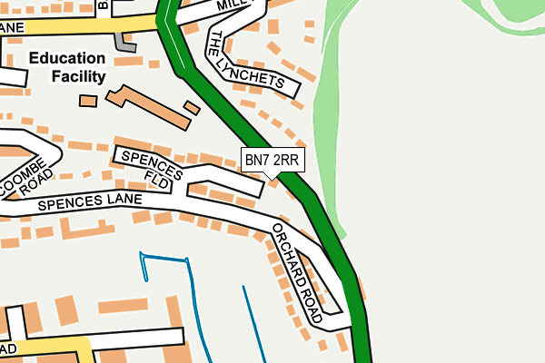 BN7 2RR map - OS OpenMap – Local (Ordnance Survey)