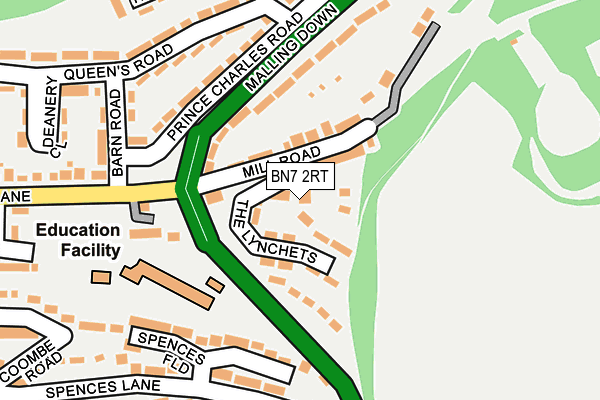 BN7 2RT map - OS OpenMap – Local (Ordnance Survey)